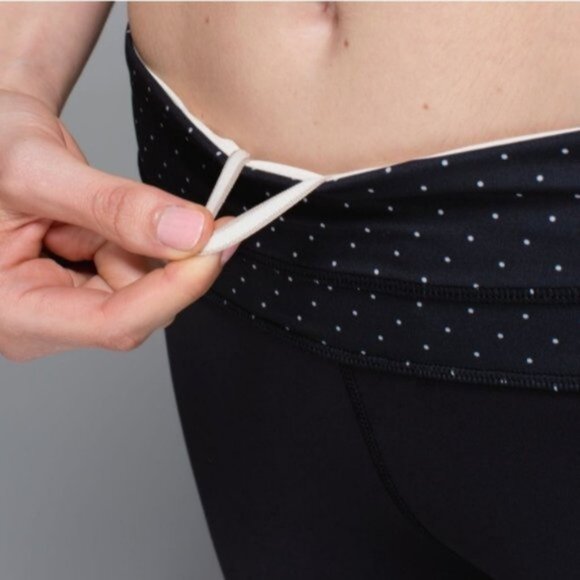 Lululemon Up The Pace Run Crop Leggings Polka Dot size 4 - Picture 3 of 12